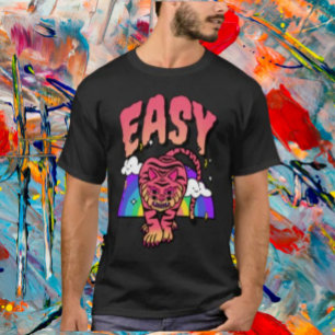 T-shirt Chemise EASY Tiger Retro Rainbow – Fière et Amusan