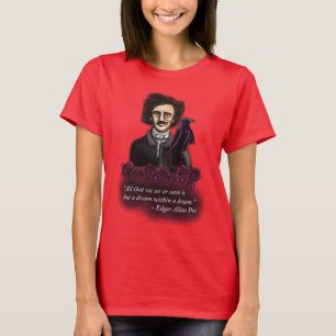 T-shirt Chemise Edgar Allan Poe, Chemise universitaire som