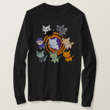 Chemise éffrayante Cute Halloween Cats