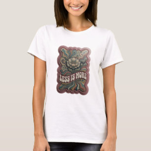 T-shirt Chemise élégante argentée Citation LESS IS MORE