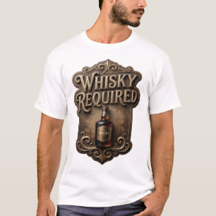 T-shirt Chemise élégante en or DESIGN WHISKY OBLIGATOIRE