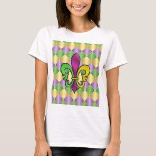 T-shirt Chemise élégante Mardi Gras Fleur De Lis Design