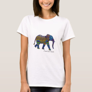 T-shirt Chemise éléphante en mosaïque de Bohème