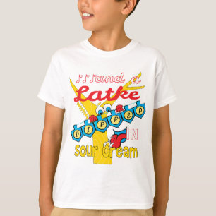 T-shirt Chemise en Latke Dip Hanoukka/Chemise en couleur b