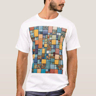 T-shirt "Chemise en mosaïque dynamique - Colorée géométriq