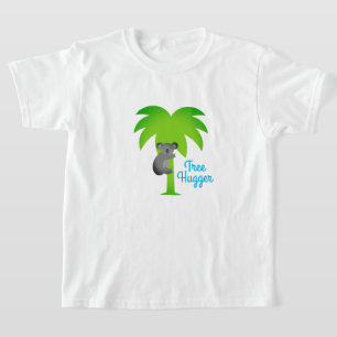T-shirt Chemise enfant hugger arborée avec ours koala gris