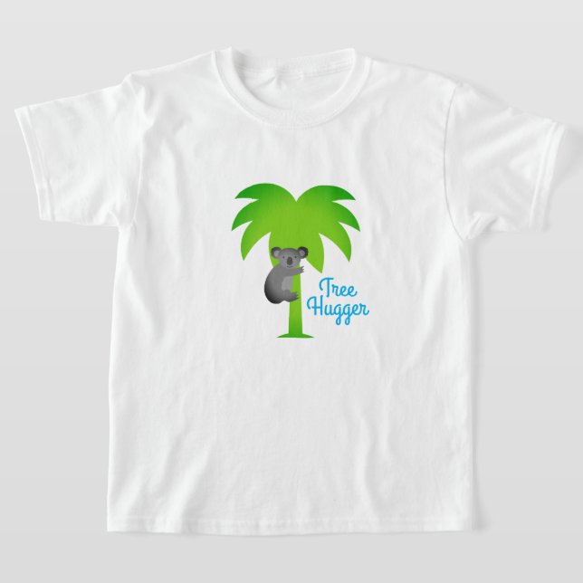 T-shirt Chemise enfant hugger arborée avec ours koala gris (Poser)