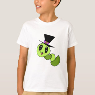 T-shirt Chemise Enfant Ver avec Chapeau Flou