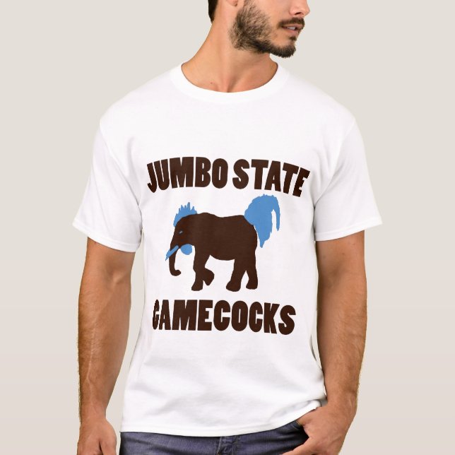 T-shirt Chemise enorme de slogan de coqs de combat d'état (Devant)