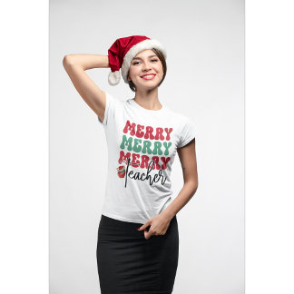 T-shirt Chemise enseignant Noël Joyeux