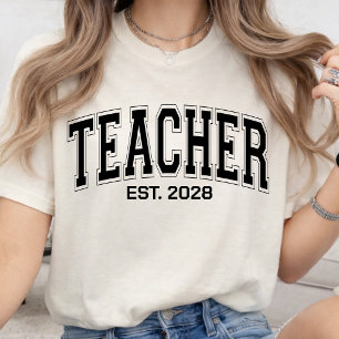 T-shirt Chemise enseignant, Retro Retour à l'école Chemise