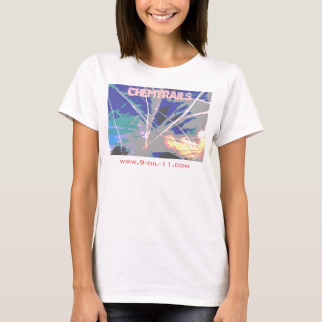 T-shirt Chemise entrecroisée de ciel de Chemtrails (Devant)