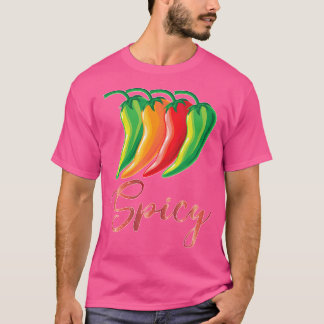 T-shirt Chemise épicée Poivron chaud et épicé