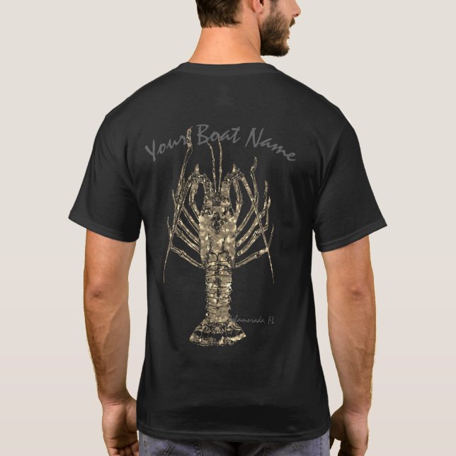 T-shirt Chemise épineuse faite sur commande de homard de (Dos)