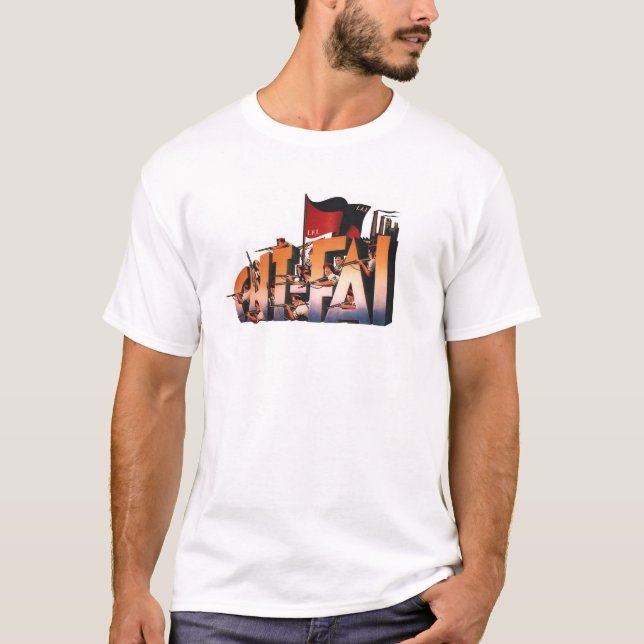 T-shirt Chemise espagnole de logo de CNT-FAI (Devant)