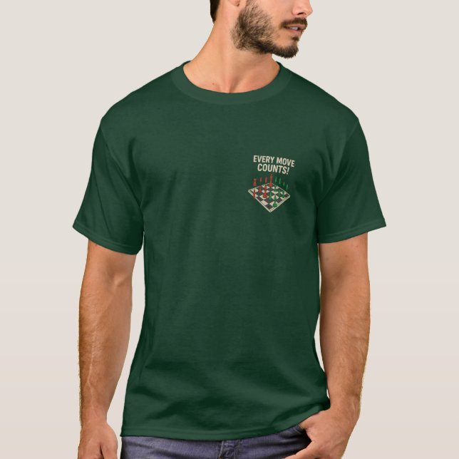 T-shirt Chemise Every Move Counts Candlestick Chess (Devant)