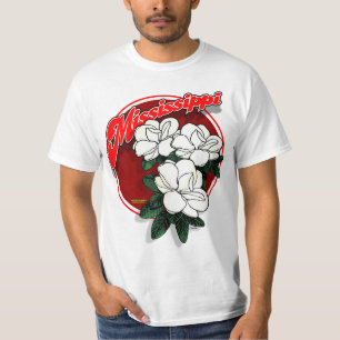 T-shirt Chemise F/B de trio de magnolia du Mississippi