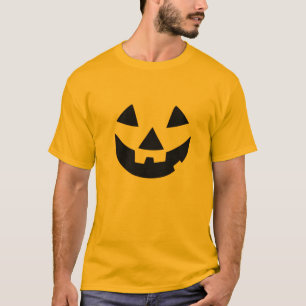 T-shirt Chemise Face citrouille - Fun Fall Graphic Tee for