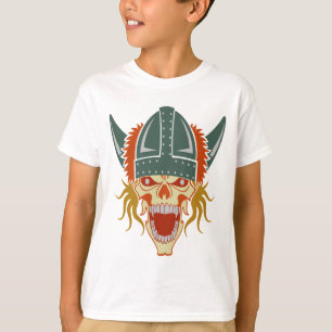 T-shirt Chemise faite sur commande de crâne de VIKING -
