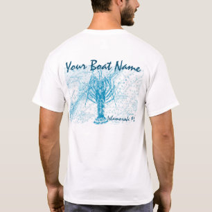 T-shirt Chemise faite sur commande de langouste de nom de
