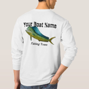 T-shirt Chemise faite sur commande de pêche de nom de