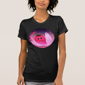 T-shirt Chemise Fantôme éffrayante d'Halloween à la fraise