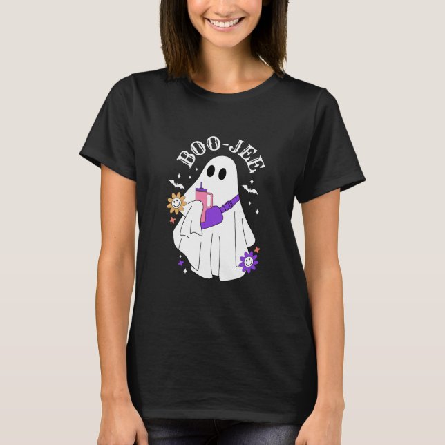 T-shirt Chemise Fantôme Halloween, Boo Jee Sweatshirt, Drô (Devant)