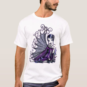 T-shirt Chemise féerique d'art de libellule de prune de