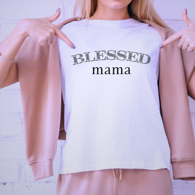 T-shirt Chemise féminine de la Bienheureuse Maman Florale (Créateur téléchargé)