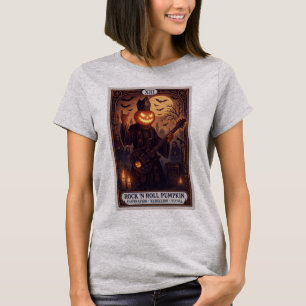 T-shirt Chemise féminine Rock 'N Roll Pumpkin Tarot Card