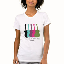 Chemise femme Guitares aux couleurs vives
