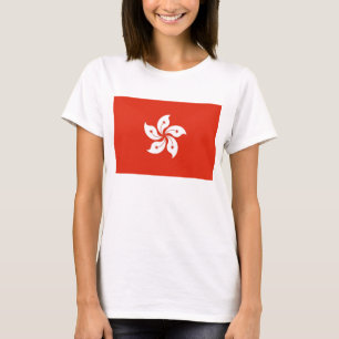 T-shirt Chemise femme T avec le drapeau de Hong Kong, Chin
