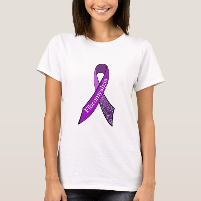 T-shirt Chemise femme violette Fibromyalgia (Devant)