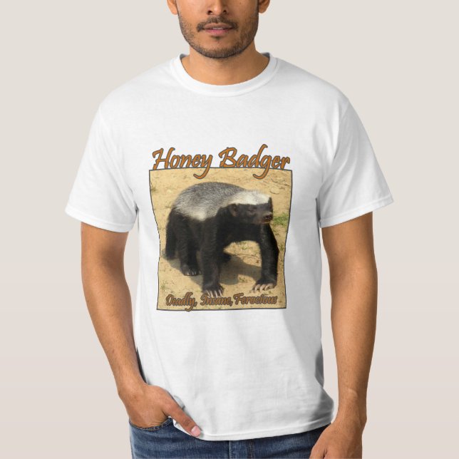T-shirt Chemise féroce mortelle de blaireau de miel (Devant)