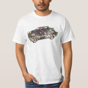 T-shirt Chemise Fiat 131 Abarth Cutaway