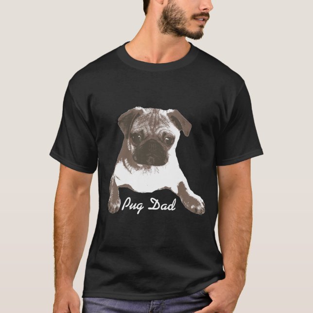 T-shirt Chemise fière élégante de papa de carlin (Devant)