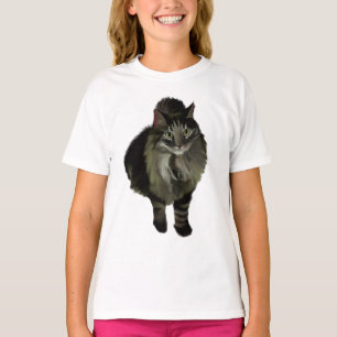 T-shirt Chemise fille Maine Coon Cat