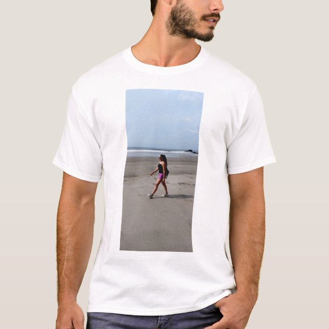 T-shirt Chemise fille Randonnée plage (Devant)