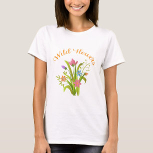 T-shirt Chemise Florale Fleurs Sauvages