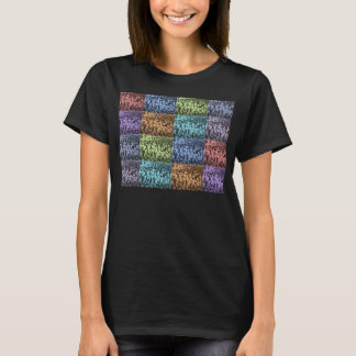 T-shirt Chemise Florale multicolore- (Noir)