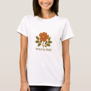 T-shirt Chemise florale sauvage et libre pour femmes