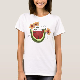 T-shirt Chemise Flower Melon