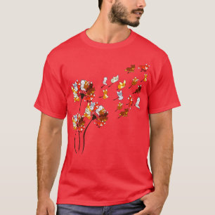 T-shirt Chemise Fox Dandelion Foxes Lover