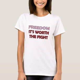T-shirt Chemise Freedom-Red, Chemise Dames