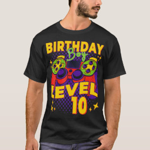 T-shirt Chemise garçon d'anniversaire gamer 10 ans