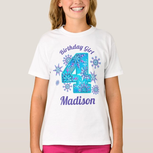 T-shirt Chemise gelée pour le quatrième anniversaire de la (Devant)