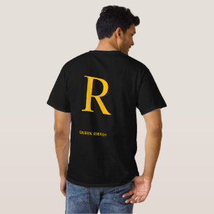 T-shirt Chemise Gold Letter R Queen Energy – Noir Luxe 