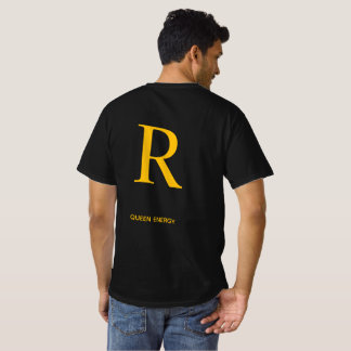 T-shirt Chemise Gold Letter R Queen Energy – Noir Luxe