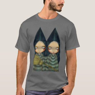 T-shirt Chemise gothique de Halloween de sorcière de deux