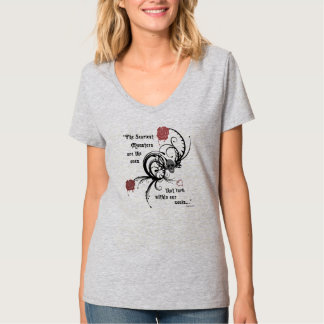 T-shirt Chemise gothique effrayante de citation d'Edgar